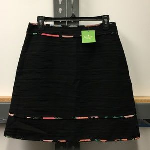 Kate spade blossom trim tweed A-line skirt